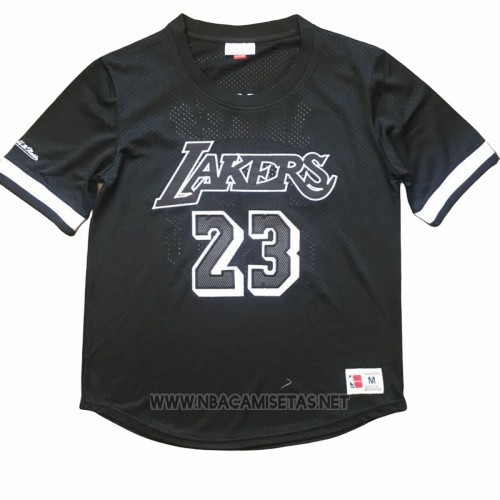 Camiseta Manga Corta Los Angeles Lakers Lebron James NO 23 Negro